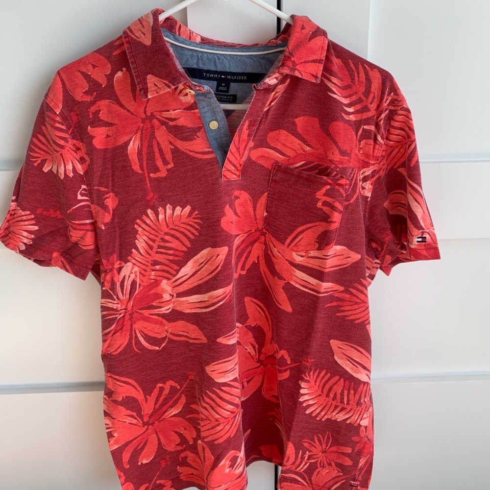 Tommy Hilfiger Floral Print Polo Shirt